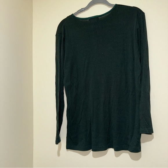 Women’s Vintage Fair Set Brand Dark Green Basic Casual Long Sleeve Shirt Size: M - Picture 9 of 15